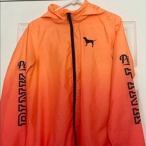 Pink and orange ombré windbreaker from pink